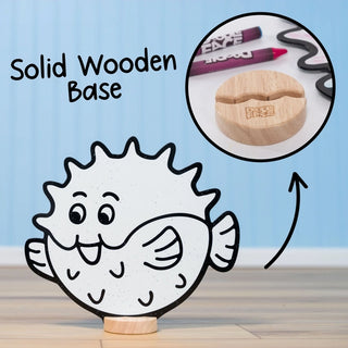 Doodleface Eraseable Crayon Board Pufferfish