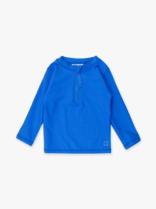 Rugged Butts Long Sleeve Zipper Rash Guard - Sonic Blue