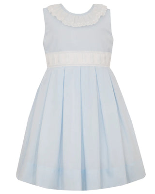 Light Blue Swiss Batiste Dress W/ Ribbon