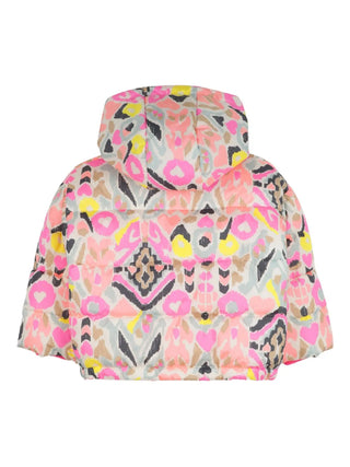 Billie Blush Girls Floral Printed Puffer Jacket