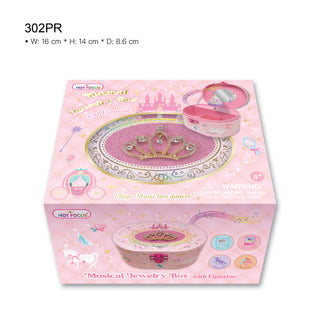 Oval Shaped Musical Jewelry Box Princess
