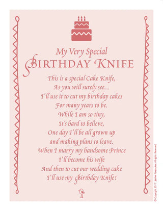 Keepsake Birthday Cake Knife Gift Set