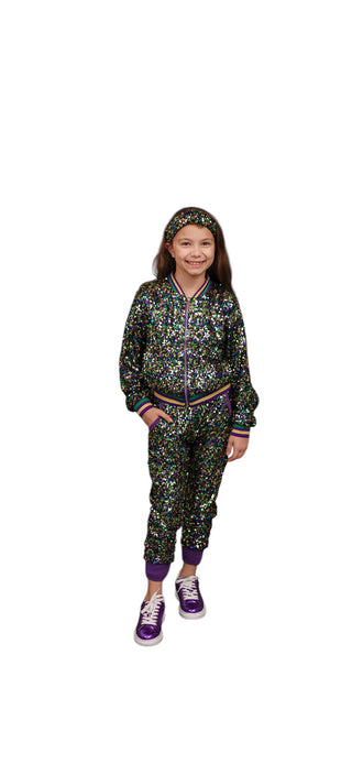 Mardi Gras Confetti Sequins Joggers