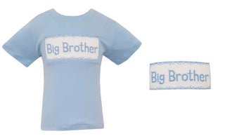 Anavini Light Blue Knit Boys Big Brother T-Shirt