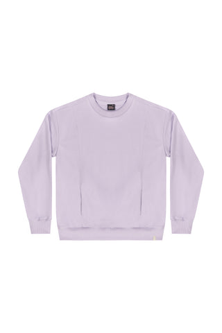 Light Purple Sweatshirt Wide Leg Sweatpant Set