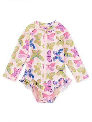 Tea Collection Rash Guard Baby Swimsuit - Flutter Fiesta