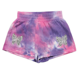 Mia NY Purple Tie-Dye Butterfly Sweatshirt and Short Set
