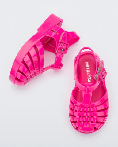 Mini Melissa Possession Baby Shoes - Bright Pink