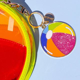 Bewaltz Glitter Beach Ball Keychain