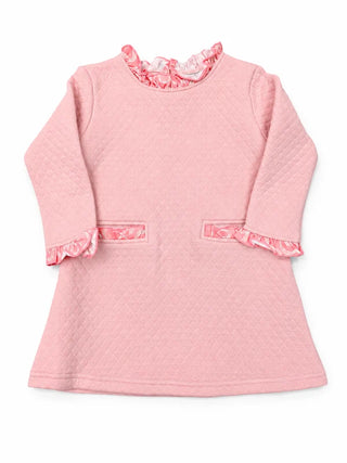 TRUE Pink Quilted Bow Dress
