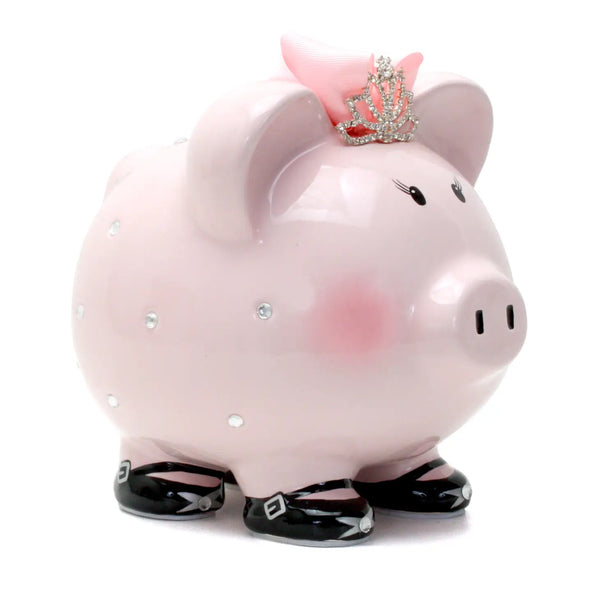 Ceramic Piggy Bank - Sparkle Princess Pig