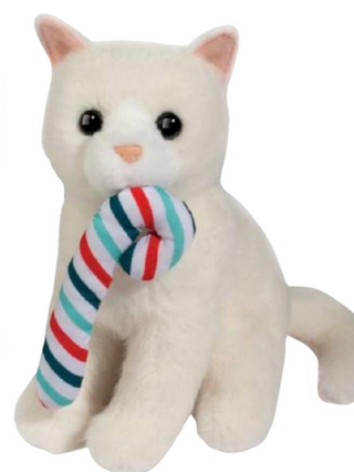 Douglas Mini White Cat with Candy Cane