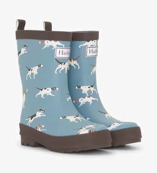 Hatley Blue On The Hunt Hunting Dogs Matte Rain Boots