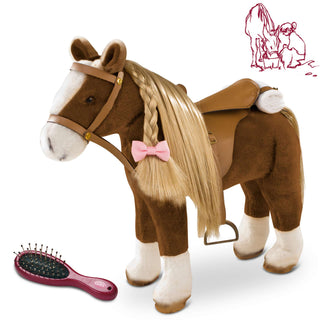 Götz Pony Brown Beauty plush pony with saddle and bridle