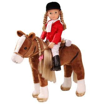 Götz Happy Kidz Anna doll riding Brown Beauty pony