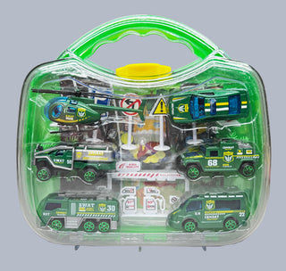 Alloy Car Set in Acrylic Carry Case