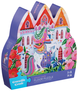 Crocodile Creek 36-Pc Box Puzzle- Unicorn Castle