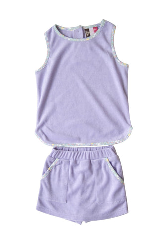Quinn Terry Cloth Skort Set Lavender