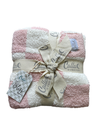 Toddler Bliss Plush Checkered Blanket