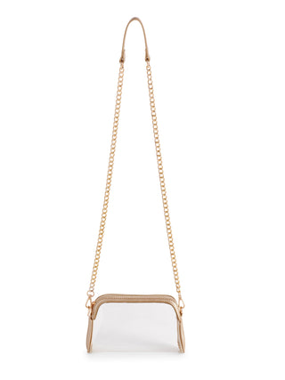 Taylor Clear Gold Crossbody Bag