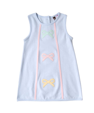 Hadley Bow A-line Dress Light Blue