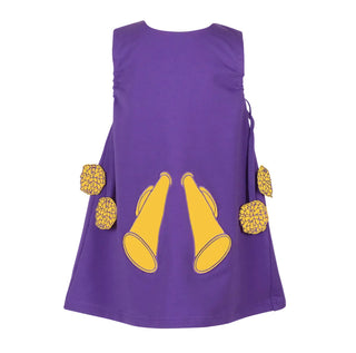 Purple & Gold Gameday Megaphone Jumper Dress