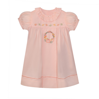 Autumn Wreath Peach Beatrix Dress