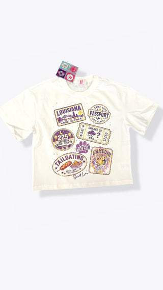 Tiger Passport Tee - Purple/Gold - Olly-Olly Exclusive