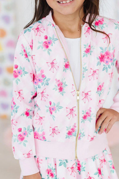 Mila & Rose Gingham Bows Satin Jacket