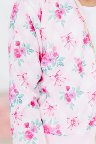 Mila & Rose Gingham Bows Satin Jacket
