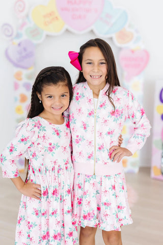 Mila & Rose Gingham Bows Satin Jacket