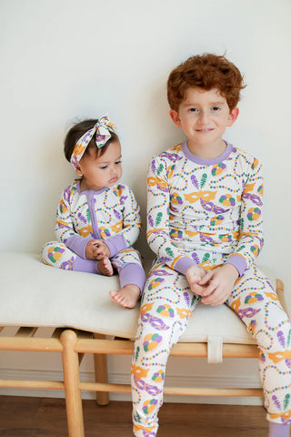 Southern Slumber Mardi Gras Double Zipper Bamboo Sleeper