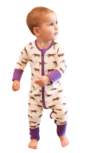 Southern Slumber Tiger Double Zipper Bamboo Sleeper