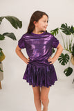 Blended Spirit 2Pc Shimmery Short Set - Purple