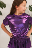 Blended Spirit 2Pc Shimmery Short Set - Purple