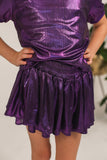Blended Spirit 2Pc Shimmery Short Set - Purple