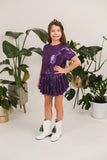 Blended Spirit 2Pc Shimmery Short Set - Purple