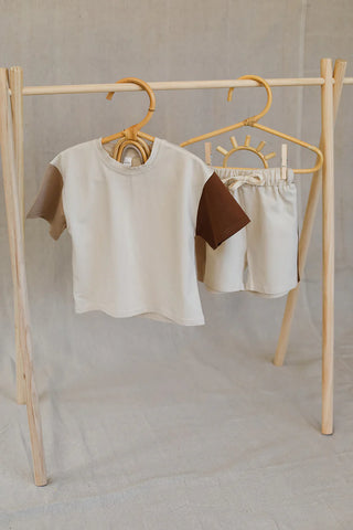 Ntrl 2Pc Taylor Color Block Short Set