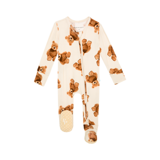 Posh Peanut One Piece Teddy Freddy Zippered Footie