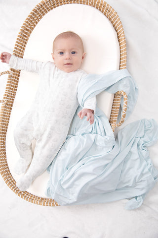 Bei Bei bamboo snap romper in silver Nursery Toile