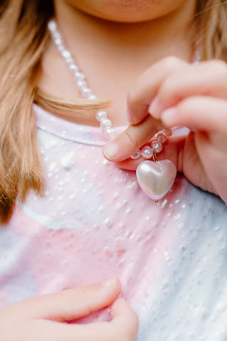 Great Pretenders Pink Pearl Heart Necklace