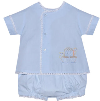 Remember Nguyen Blue Blanche Boy Diaper Set - Noah's Ark
