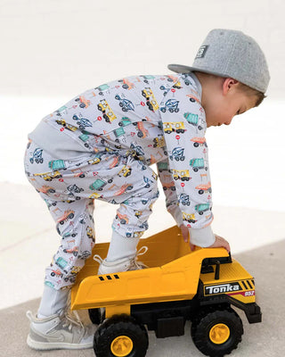 Lev Baby Mark Sweatshirt - Construction Trucks