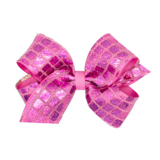 Wee Ones Medium Hologram Grosgrain Overlay Bow