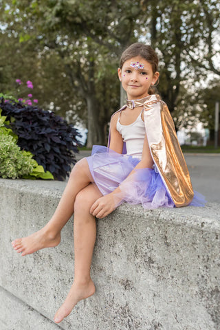 Super Duper Tutu/Cape/Mask Set - Rose Gold/Lilac