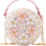 Mini Flower Tweed Crossbody Purse