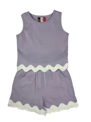 Banana Split Abigail Short Set - Lavender
