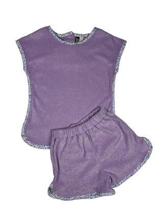 Banana Split Luna Terry Short Set - Purple