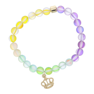 Jane Marie Sea Glass Mardi Gras Bracelet
