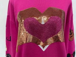Southern Charm Hot Pink Swiftie Sequin Sweatshirt